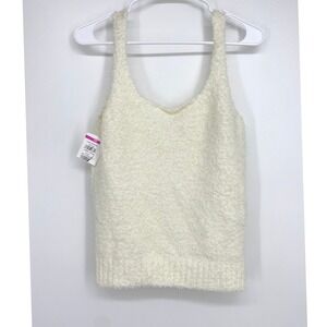 SKIMS Cozy Knit Tank Top Sleeveless Ivory 2X/3X‎